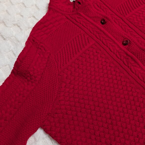 L.L Bean 100% cable knit button down cardigan - Picture 4 of 10